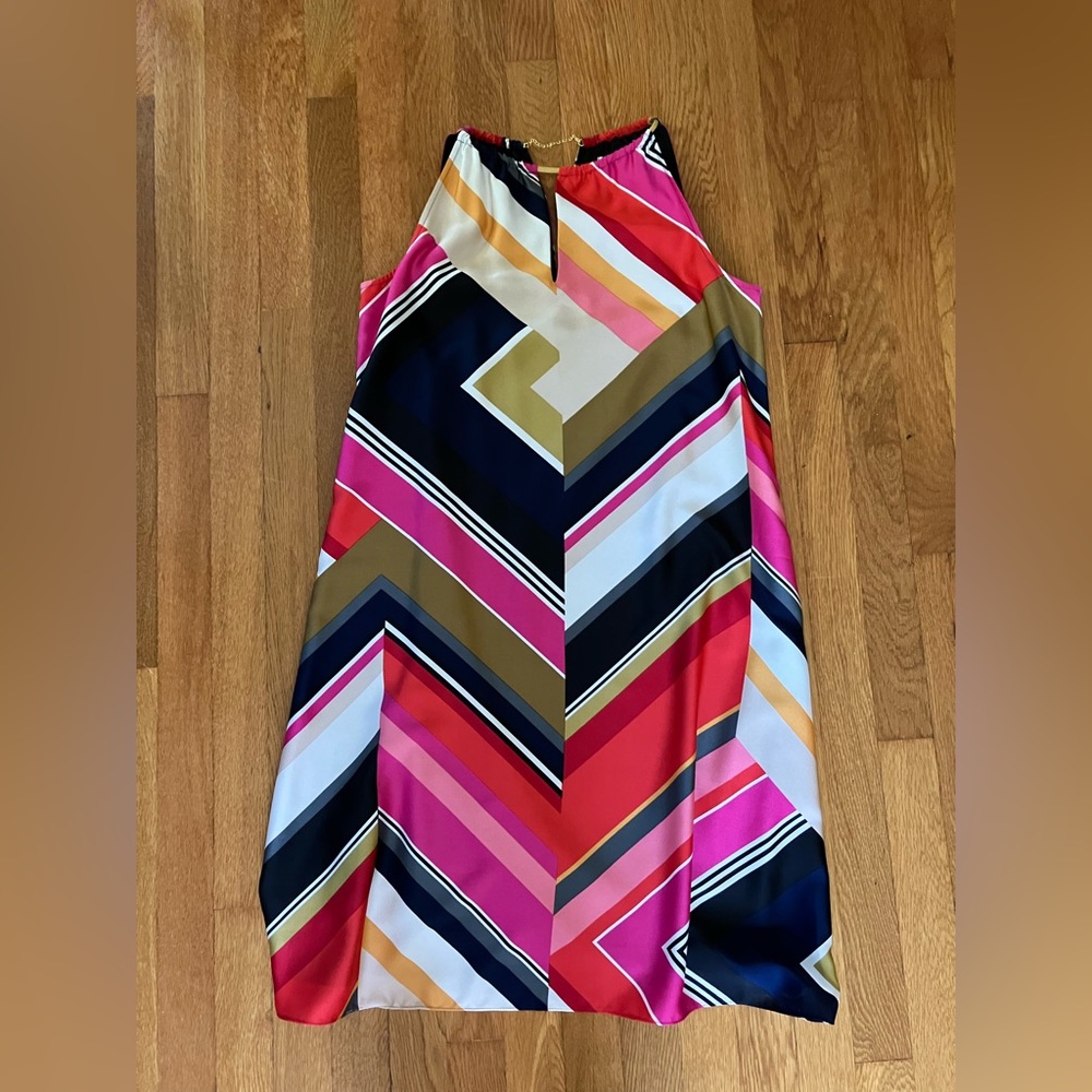 Trina Turk colorful Marquesa Chain Halter Dress, XS